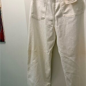 DL1961 Off-White Wide Leg Jeans